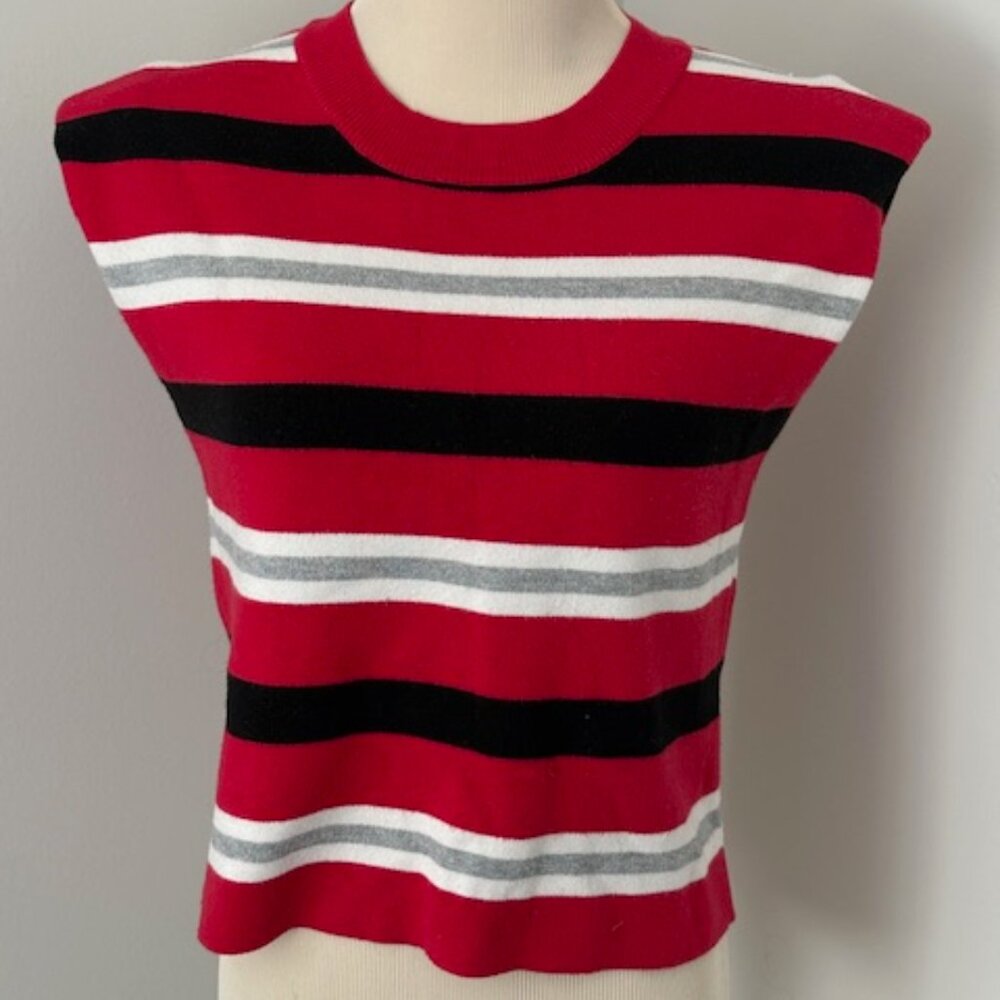 Anthropologie - Red Striped Sweater Top - size xs
